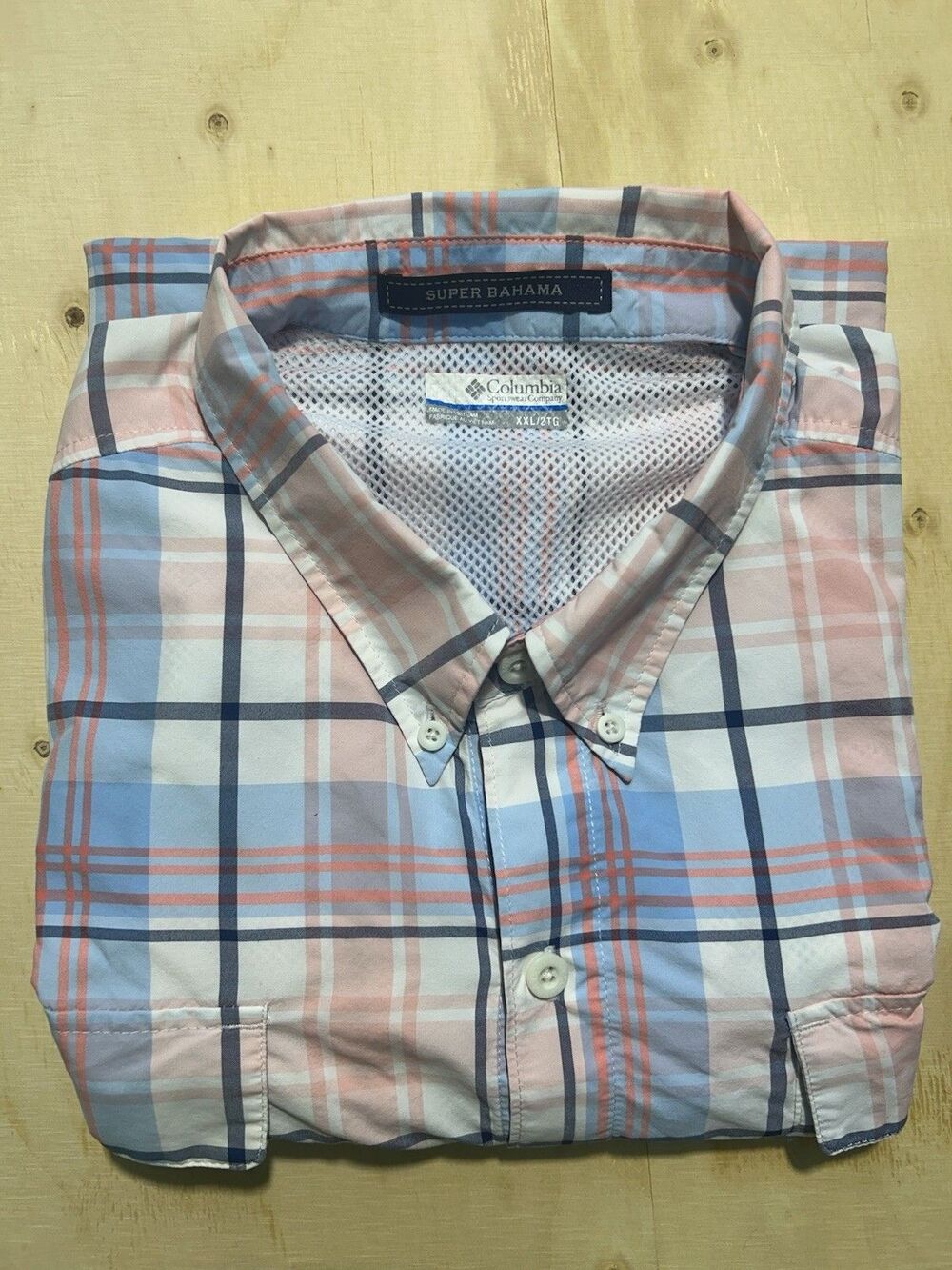 Columbia PFG Super Bahama Omni-Shade Men's Plaid Button-Down Shirt XXL